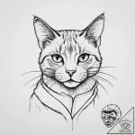 Tattoo sketch cat on shoulder, ink illustrati… – tattoo sketch (№1756143237_0, 25.08.2025 17:33) — tattoovalue.net