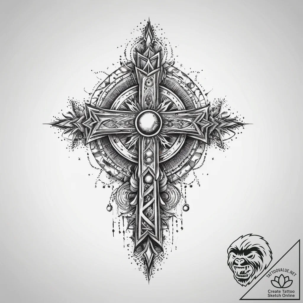 Tattoo sketch cosmic origin, tattoo sketch de... - tattoo sketch (№1756143828_0, 25.08.2025 17:43) — tattoovalue.net