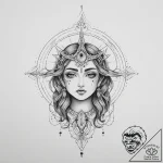 Tattoo sketch moon goddess symbol, tattoo dra… – tattoo sketch (№1756144026_0, 25.08.2025 17:47) — tattoovalue.net