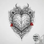 Tattoo sketch button-up shirt with a heart, i… – tattoo sketch (№1756145412_0, 25.08.2025 18:10) — tattoovalue.net