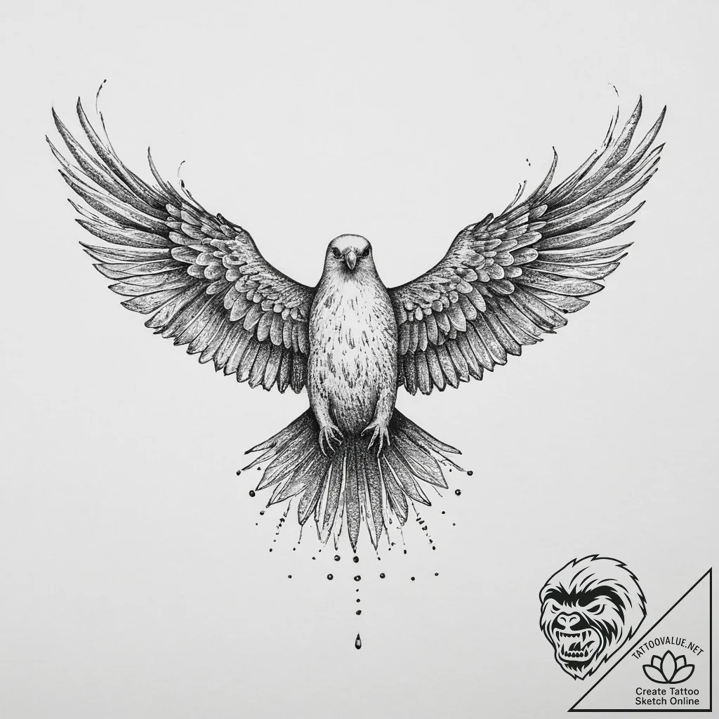 Tattoo sketch holy ghost, tattoo sketch desig... - tattoo sketch (№1756145808_0, 25.08.2025 18:16) — tattoovalue.net