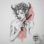 Tattoo sketch satyr with a flute, tattoo draw… – tattoo sketch (№1756146006_0, 25.08.2025 18:20) — tattoovalue.net