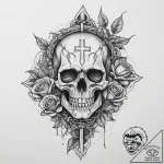 Tattoo sketch soldier with a thread, ink illu… – tattoo sketch (№1756146203_0, 25.08.2025 18:23) — tattoovalue.net