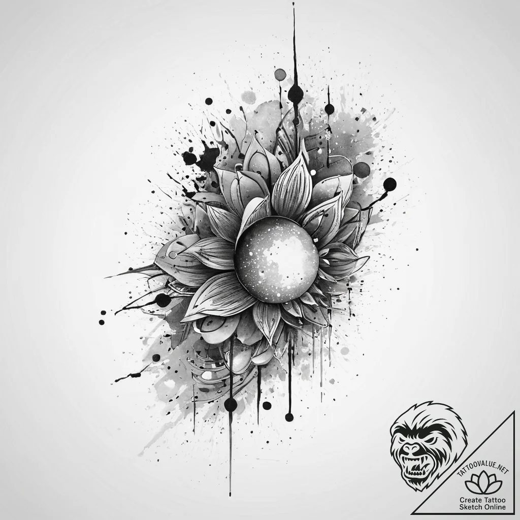 Tattoo sketch dotwork абстрактные точки, conc... - tattoo sketch (№1756146991_0, 25.08.2025 18:36) — tattoovalue.net