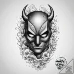 Tattoo sketch deadpool mask, concept art for… – tattoo sketch (№1756149571_0, 25.08.2025 19:19) — tattoovalue.net