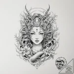 Tattoo sketch morana, the goddess of winter a… – tattoo sketch (№1756149769_0, 25.08.2025 19:22) — tattoovalue.net