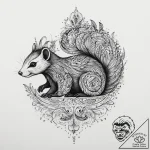 Tattoo sketch skunk, tattoo flash sheet desig… – tattoo sketch (№1756149972_0, 25.08.2025 19:26) — tattoovalue.net