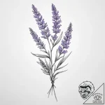 Tattoo sketch lavender sprig – tattoo sketch (№1756150176_0, 25.08.2025 19:29) — tattoovalue.net