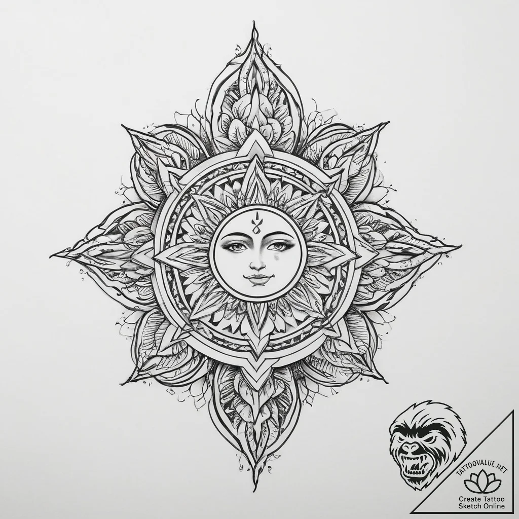 Tattoo sketch sacred origin - tattoo sketch (№1756151171_0, 25.08.2025 19:46) — tattoovalue.net