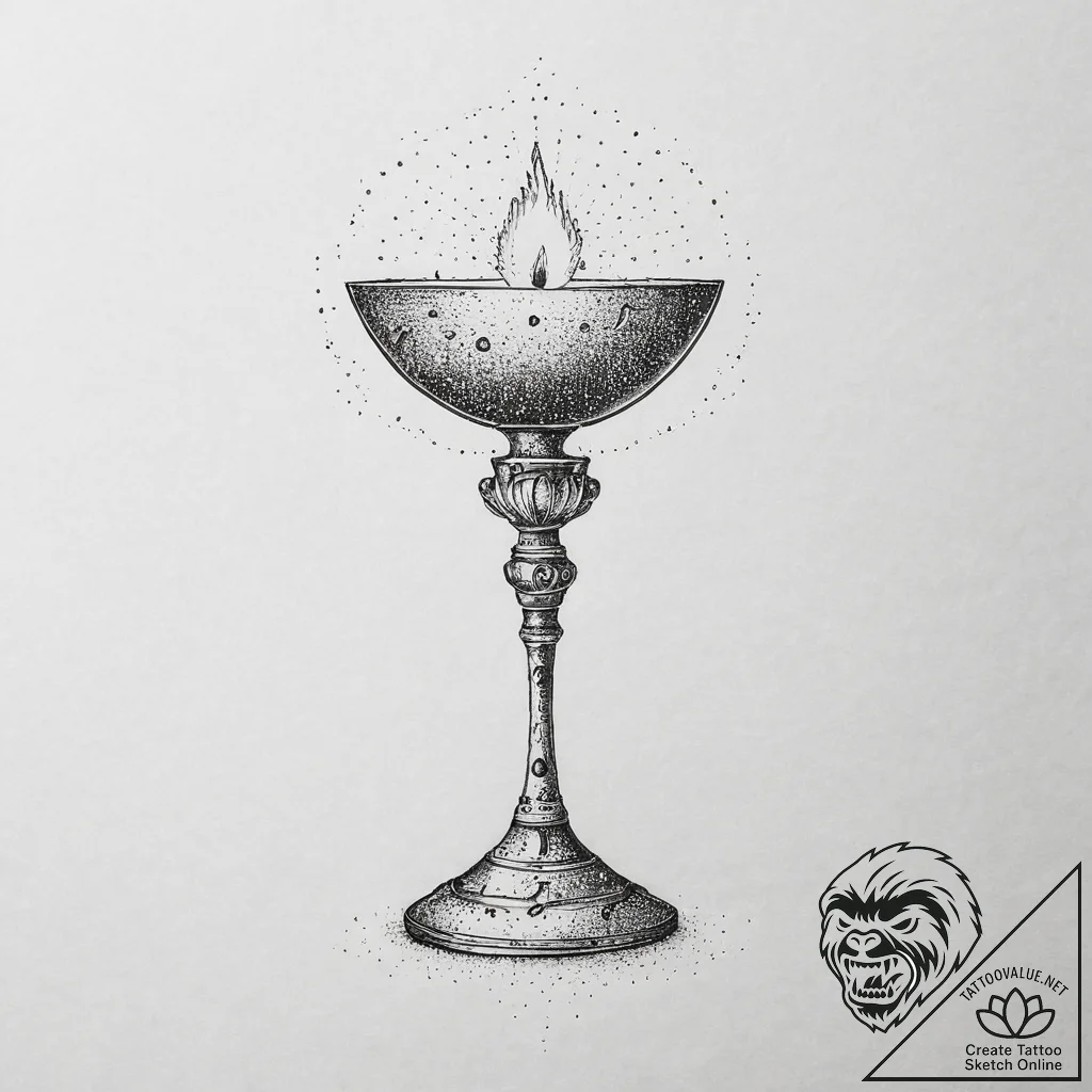 Tattoo sketch unitarian universalist chalice,... - tattoo sketch (№1756152181_0, 25.08.2025 20:03) — tattoovalue.net