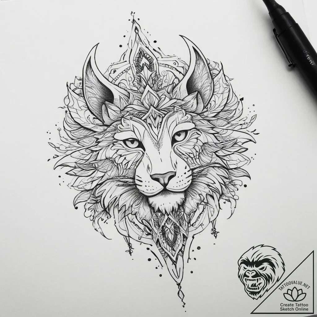 Additional prompts (to complete the 300 count... - tattoo sketch (№1756152984_0, 25.08.2025 20:16) — tattoovalue.net