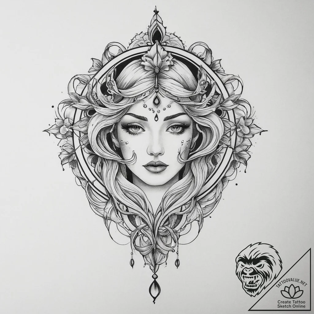 Tattoo sketch element, tattoo drawing outline... - tattoo sketch (№1756153182_0, 25.08.2025 20:19) — tattoovalue.net