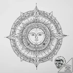 Tattoo sketch belobog, the light god, with a… – tattoo sketch (№1756153384_0, 25.08.2025 20:23) — tattoovalue.net