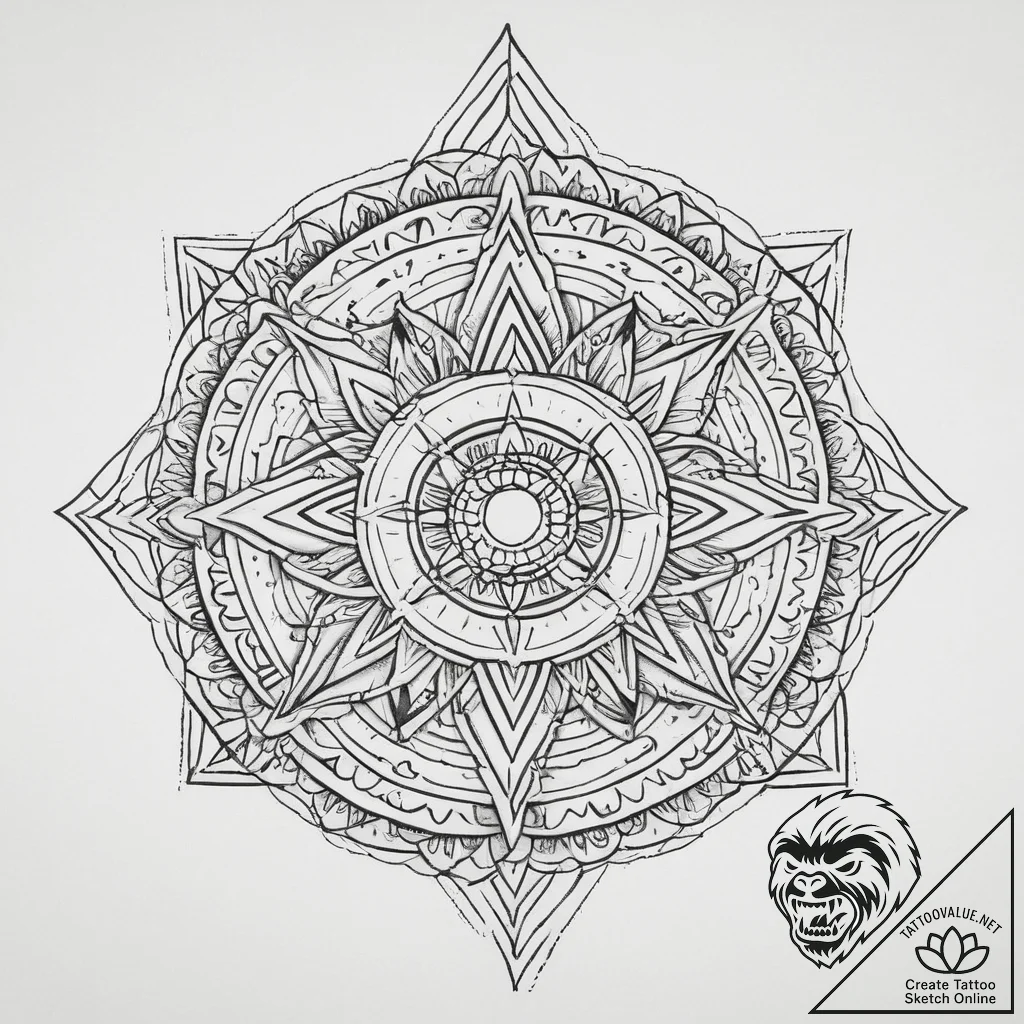 Tattoo sketch cosmic dimension, artistic tatt... - tattoo sketch (№1756153980_0, 25.08.2025 20:33) — tattoovalue.net