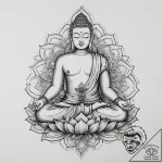 Tattoo sketch buddha in lotus pose, tattoo sk… – tattoo sketch (№1756154378_0, 25.08.2025 20:39) — tattoovalue.net