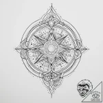 Tattoo sketch cosmic existence – tattoo sketch (№1756154974_0, 25.08.2025 20:49) — tattoovalue.net