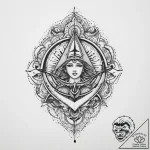 Tattoo sketch spiritual being, tattoo sketch… – tattoo sketch (№1756158387_0, 25.08.2025 21:46) — tattoovalue.net