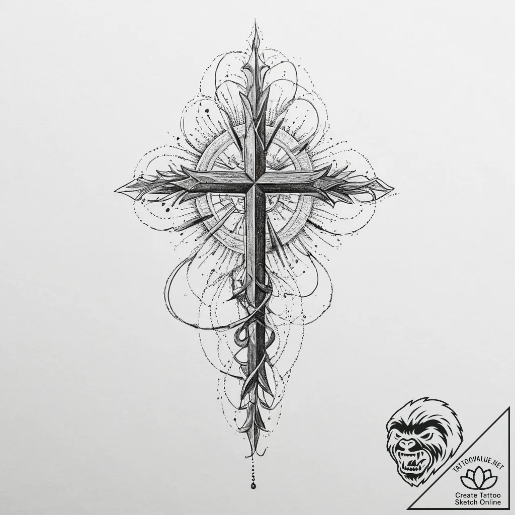 Tattoo sketch shadow, concept art for tattoo,... - tattoo sketch (№1756158591_0, 25.08.2025 21:49) — tattoovalue.net