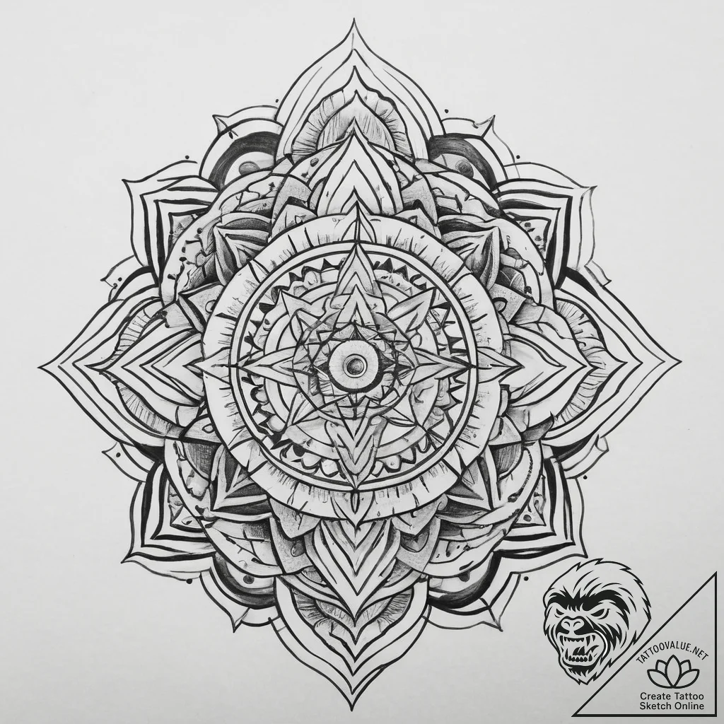 Tattoo sketch chakra flow, tattoo flash sheet... - tattoo sketch (№1756159807_0, 25.08.2025 22:10) — tattoovalue.net