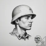Tattoo sketch soldier with a paper, artistic… – tattoo sketch (№1756162419_0, 25.08.2025 22:53) — tattoovalue.net