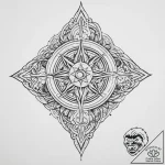 Tattoo sketch sacred representation – tattoo sketch (№1756163224_0, 25.08.2025 23:07) — tattoovalue.net