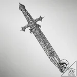 Tattoo sketch dagger – tattoo sketch (№1756163831_0, 25.08.2025 23:17) — tattoovalue.net
