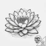 Tattoo sketch water lily flower, tattoo flash… – tattoo sketch (№1756164065_0, 25.08.2025 23:21) — tattoovalue.net