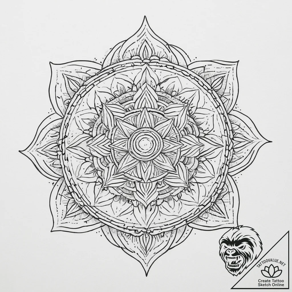 Tattoo sketch cosmic beginning, tattoo line a... - tattoo sketch (№1756164490_0, 25.08.2025 23:28) — tattoovalue.net
