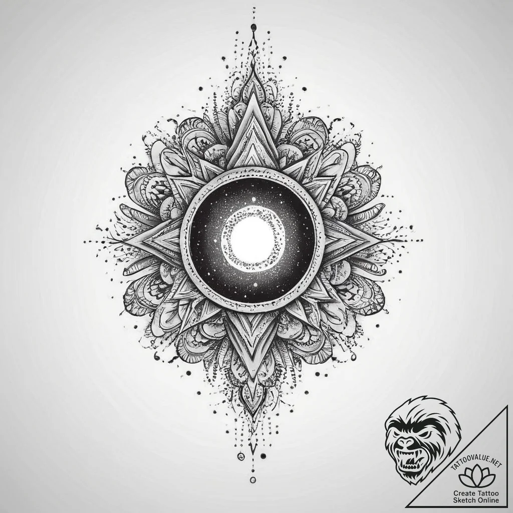Tattoo sketch cosmic foundation, tattoo sketc... - tattoo sketch (№1756164693_0, 25.08.2025 23:31) — tattoovalue.net