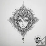 Tattoo sketch mystical past – tattoo sketch (№1756165095_0, 25.08.2025 23:38) — tattoovalue.net