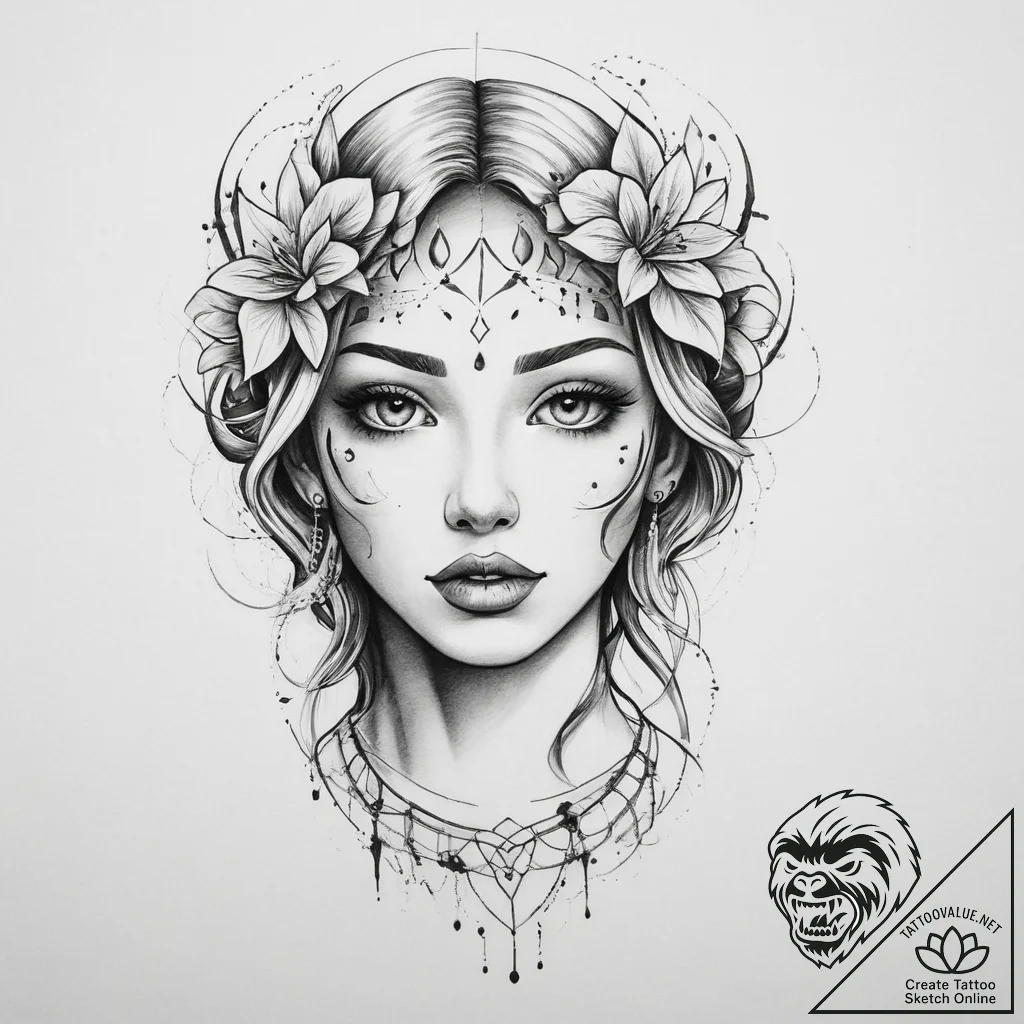 Tattoo sketch emotion - tattoo sketch (№1756165292_0, 25.08.2025 23:41) — tattoovalue.net