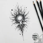 Tattoo sketch cosmic root, tattoo sketch desi… – tattoo sketch (№1756166099_0, 25.08.2025 23:54) — tattoovalue.net