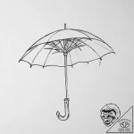 Tattoo sketch umbrella with a sun – tattoo sketch (№1756166708_0, 26.08.2025 00:05) — tattoovalue.net
