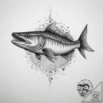 Tattoo sketch puns a barracuda that says “i’m… – tattoo sketch (№1756168906_0, 26.08.2025 00:41) — tattoovalue.net