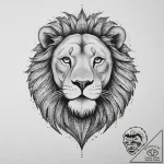 Tattoo sketch a lion with a sun, tattoo sketc… – tattoo sketch (№1756169110_0, 26.08.2025 00:45) — tattoovalue.net