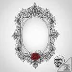 Tattoo sketch vintage mirror tattoo, ink illu… – tattoo sketch (№1756170322_0, 26.08.2025 01:05) — tattoovalue.net