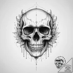 Tattoo sketch skull – tattoo sketch (№1756170521_0, 26.08.2025 01:08) — tattoovalue.net