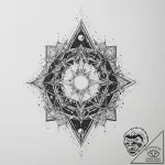 Tattoo sketch cosmic story, tattoo flash shee… – tattoo sketch (№1756171131_0, 26.08.2025 01:18) — tattoovalue.net