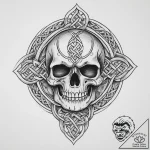 Tattoo sketch череп с кельтским узлом, concep… – tattoo sketch (№1756171934_0, 26.08.2025 01:32) — tattoovalue.net