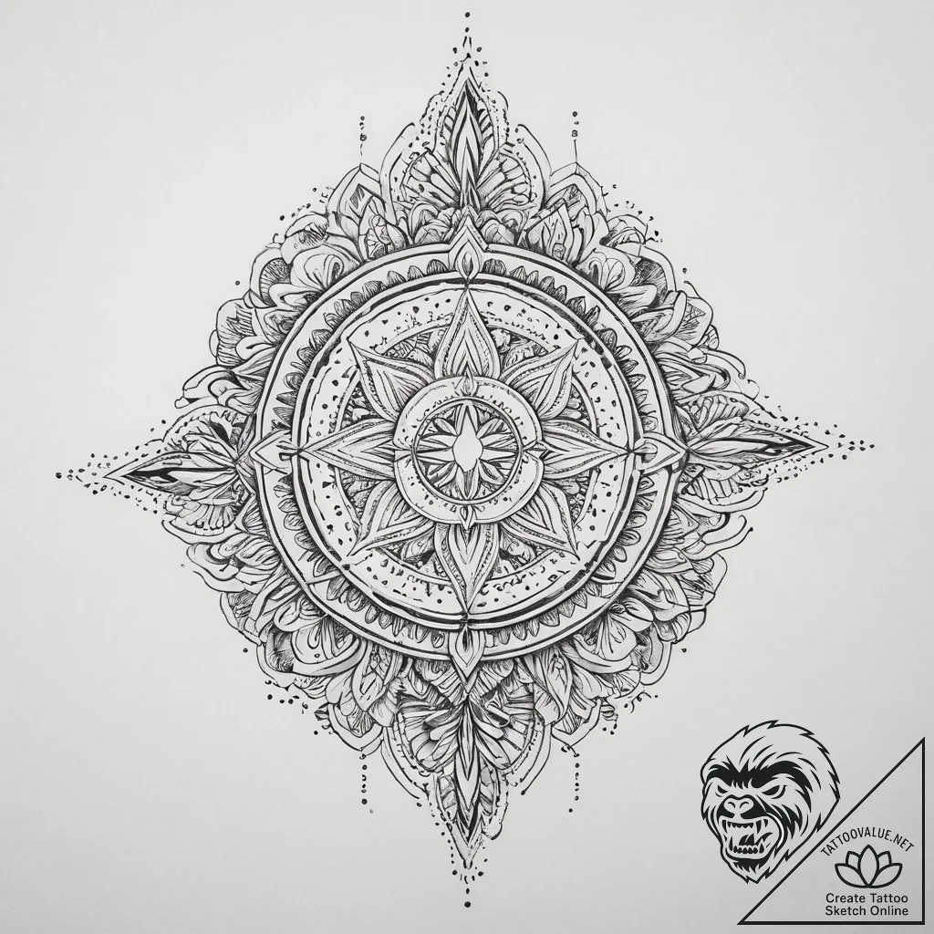 Tattoo sketch cosmic existence, tattoo sketch... - tattoo sketch (№1756174746_0, 26.08.2025 02:19) — tattoovalue.net