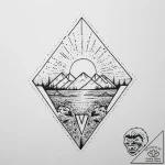 Tattoo sketch sunrise, tattoo line art, black… – tattoo sketch (№1756174952_0, 26.08.2025 02:22) — tattoovalue.net