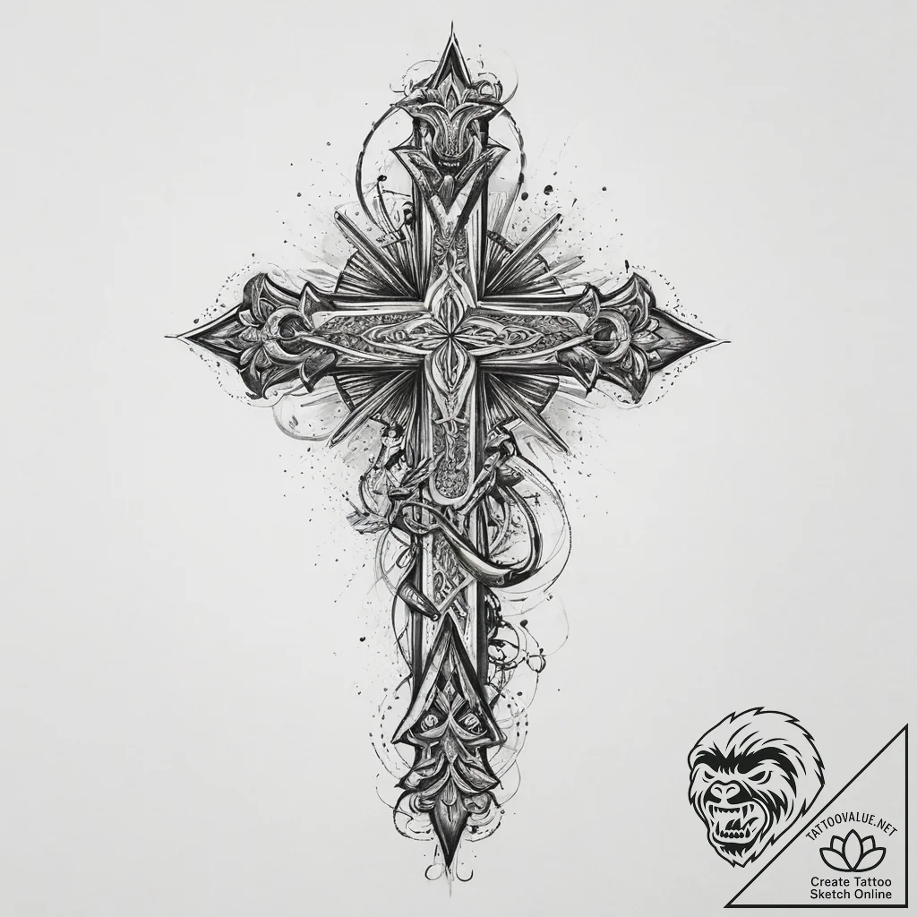 Tattoo sketch a symbolic idea, tattoo drawing... - tattoo sketch (№1756175150_0, 26.08.2025 02:25) — tattoovalue.net