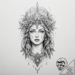 Tattoo sketch pagan goddess, concept art for… – tattoo sketch (№1756177183_0, 26.08.2025 02:59) — tattoovalue.net
