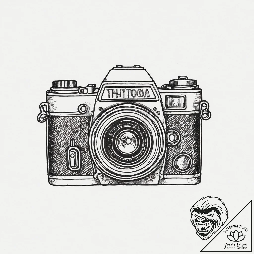 Tattoo sketch photographer vintage camera, ta... - tattoo sketch (№1756177790_0, 26.08.2025 03:09) — tattoovalue.net
