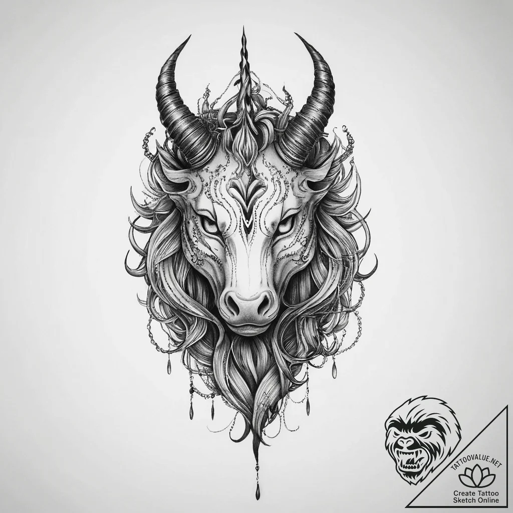 Tattoo sketch mythical creature, tattoo sketc... - tattoo sketch (№1756178404_0, 26.08.2025 03:20) — tattoovalue.net