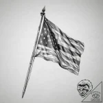Tattoo sketch flag on a battlefield, tattoo l… – tattoo sketch (№1756178811_0, 26.08.2025 03:26) — tattoovalue.net