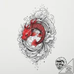 Tattoo sketch ka with a person, tattoo flash… – tattoo sketch (№1756179009_0, 26.08.2025 03:30) — tattoovalue.net