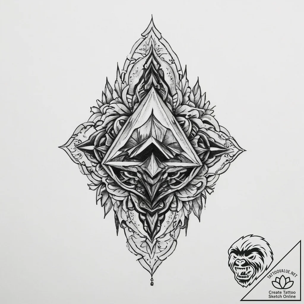 Tattoo sketch obsidian - tattoo sketch (№1756179413_0, 26.08.2025 03:36) — tattoovalue.net