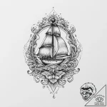 Tattoo sketch cosmic fount, ink illustration… – tattoo sketch (№1756179807_0, 26.08.2025 03:43) — tattoovalue.net
