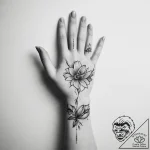 Tattoo sketch hands with a paper – tattoo sketch (№1756180013_0, 26.08.2025 03:46) — tattoovalue.net